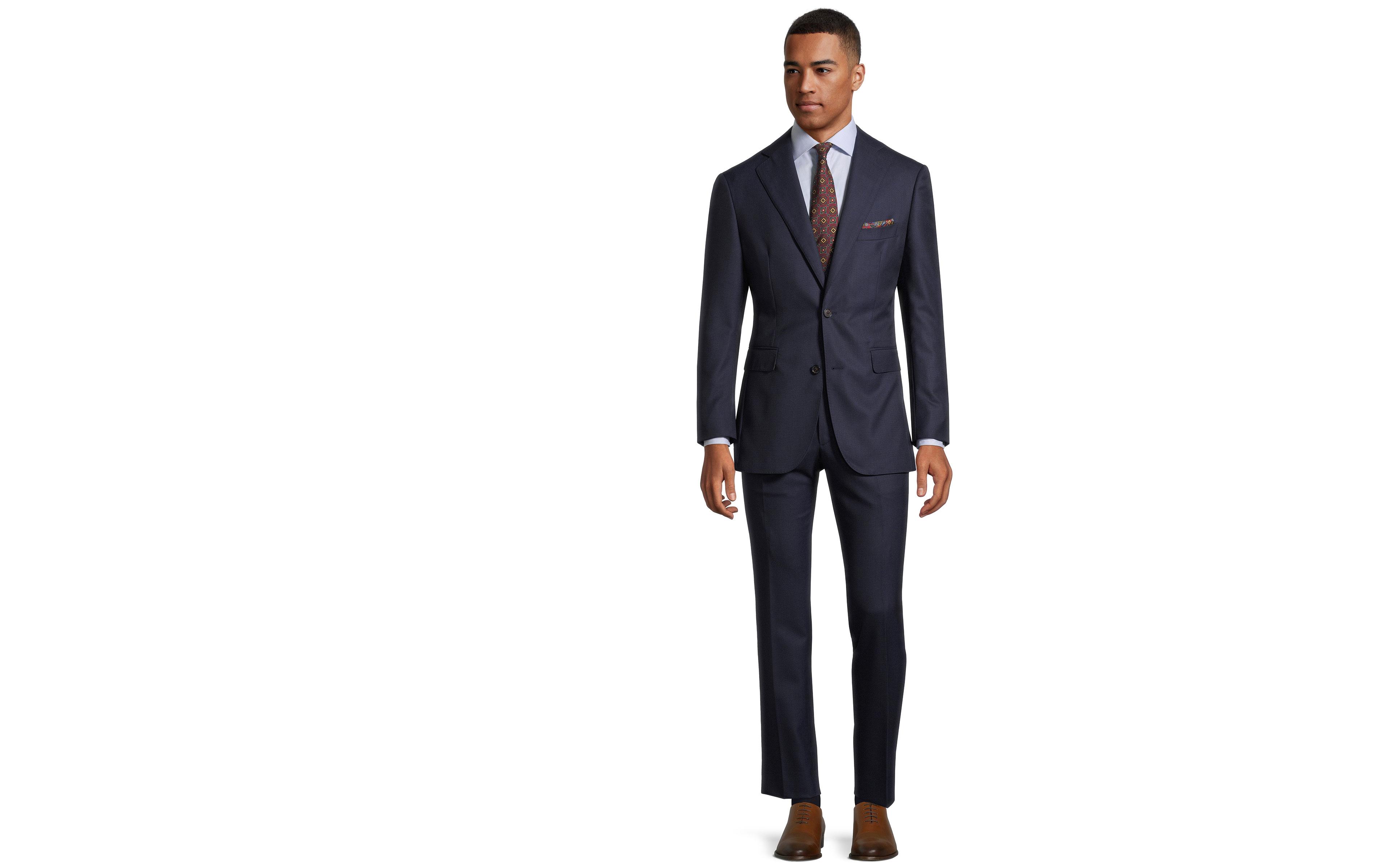 Vendetta Premium Dark Navy Birdseye Suit