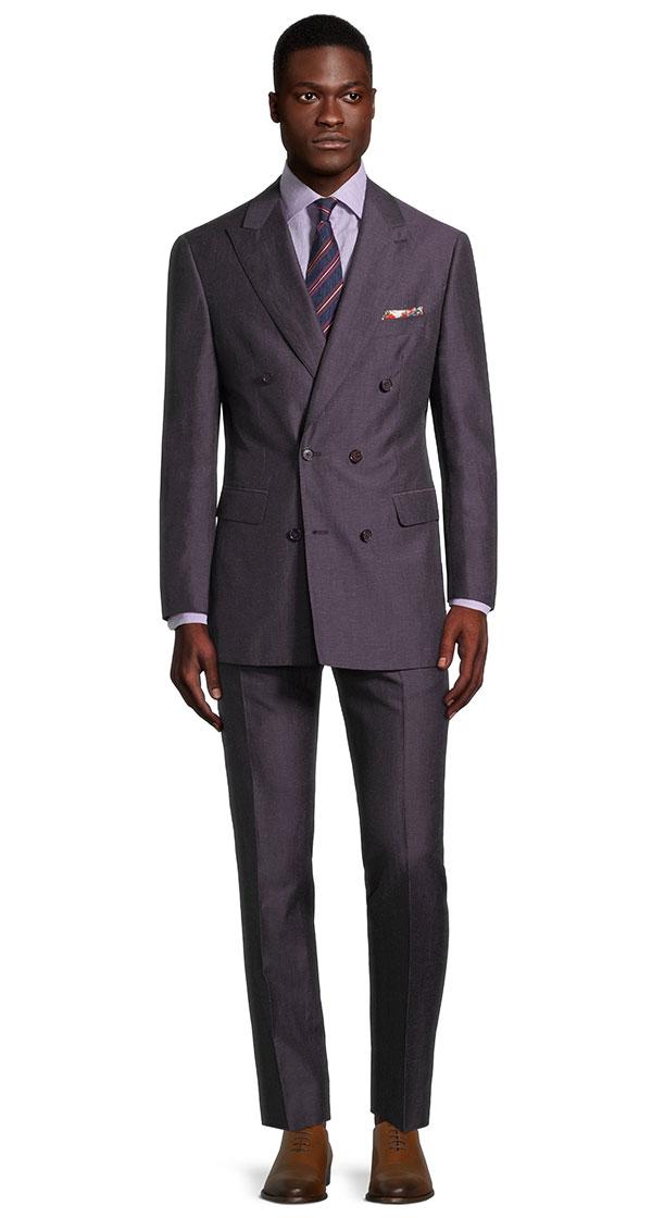 Plum Wool & Linen Suit