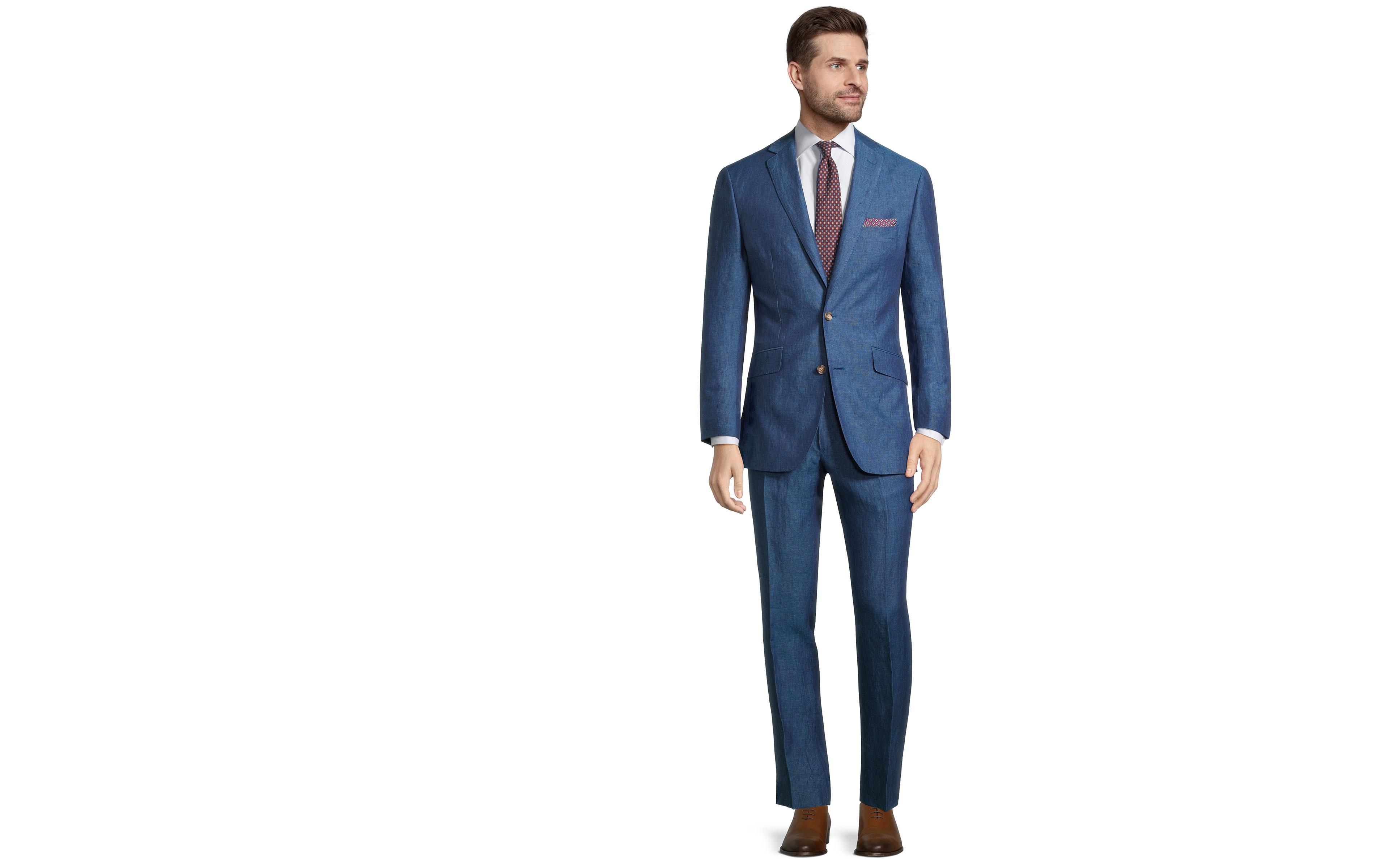 Catalina Blue Linen Suit