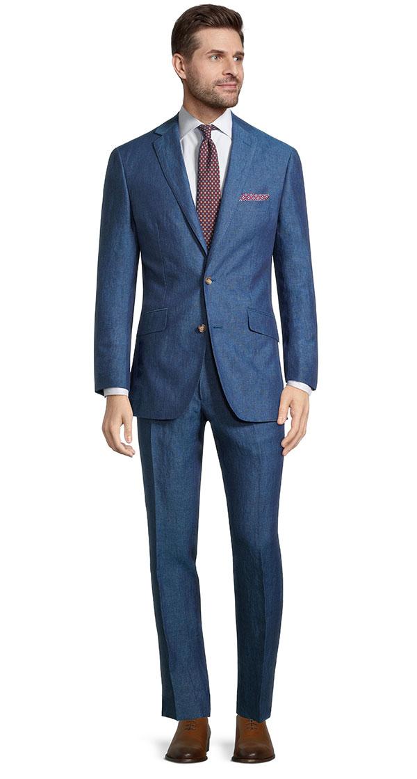 Catalina Blue Linen Suit