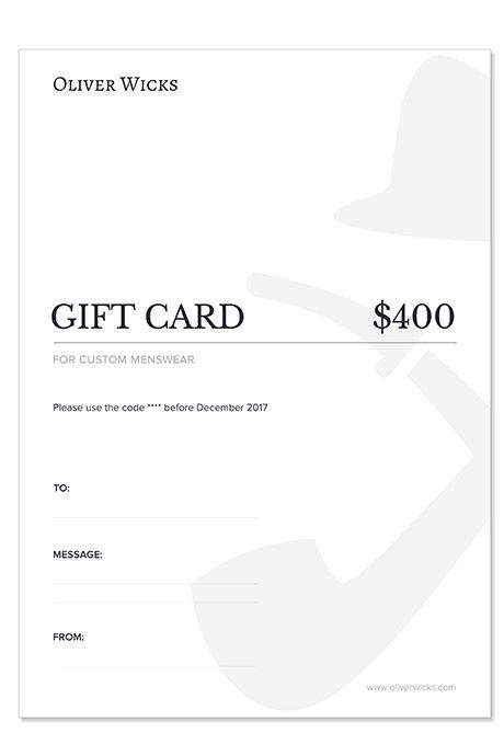 $400 / € 370 Gift e-Card