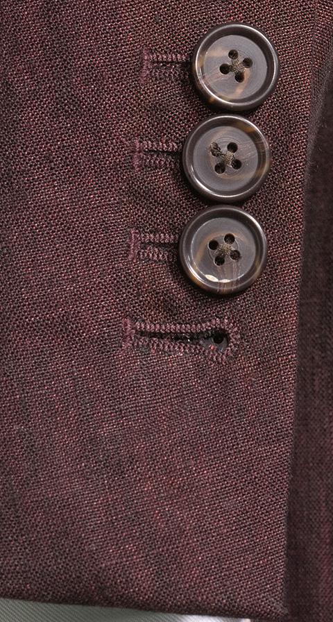 Burgundy Linen Suit