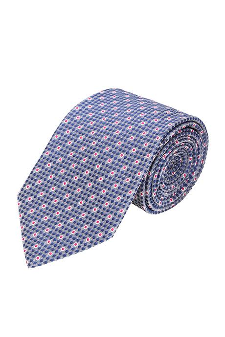 Midnight Blue Patterned Silk Tie