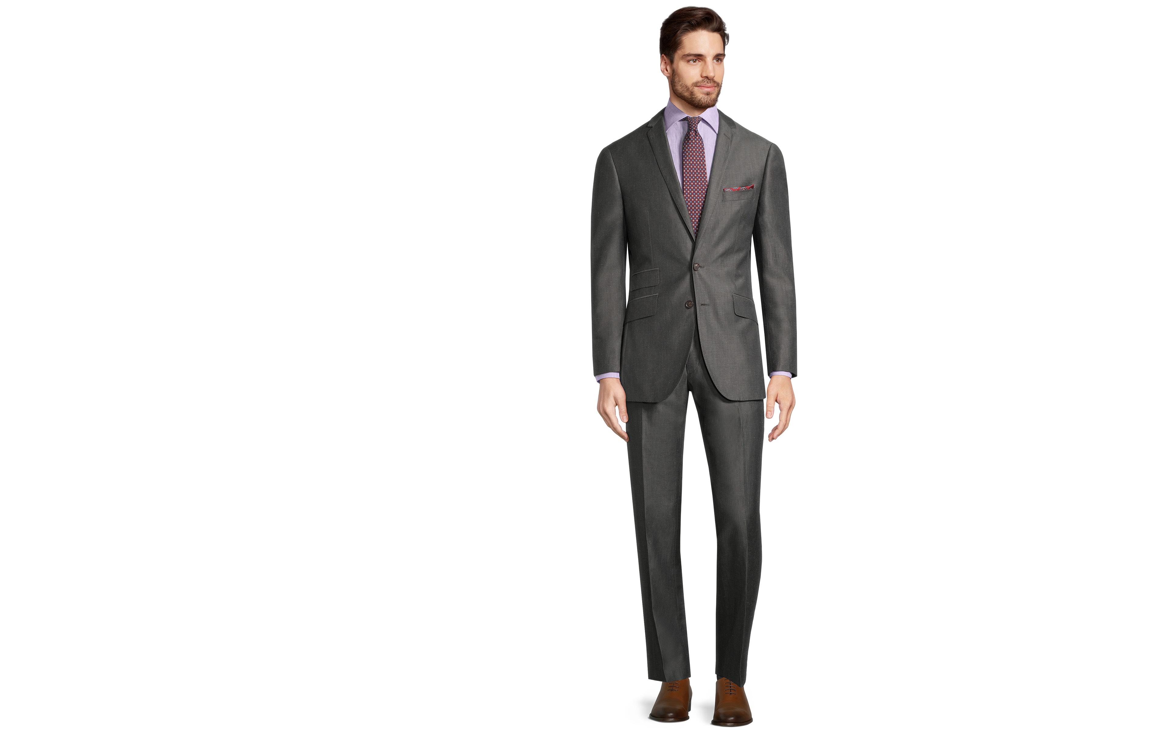 Dark Grey Wool & Linen Suit