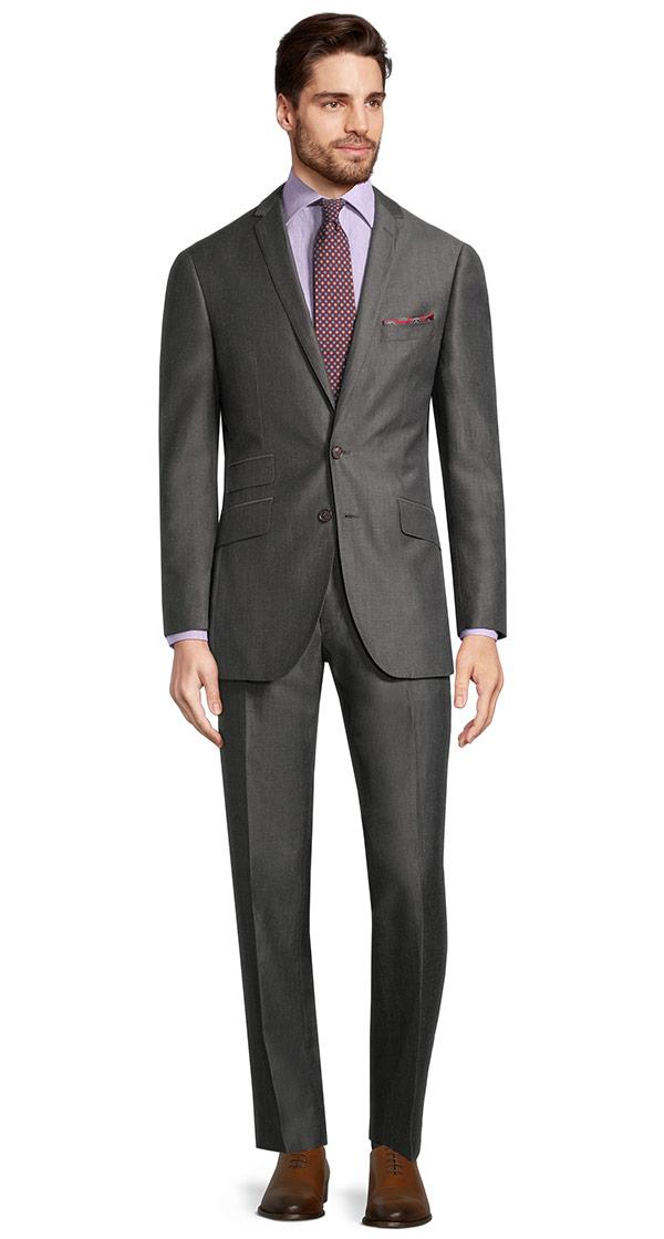 Dark Grey Wool & Linen Suit