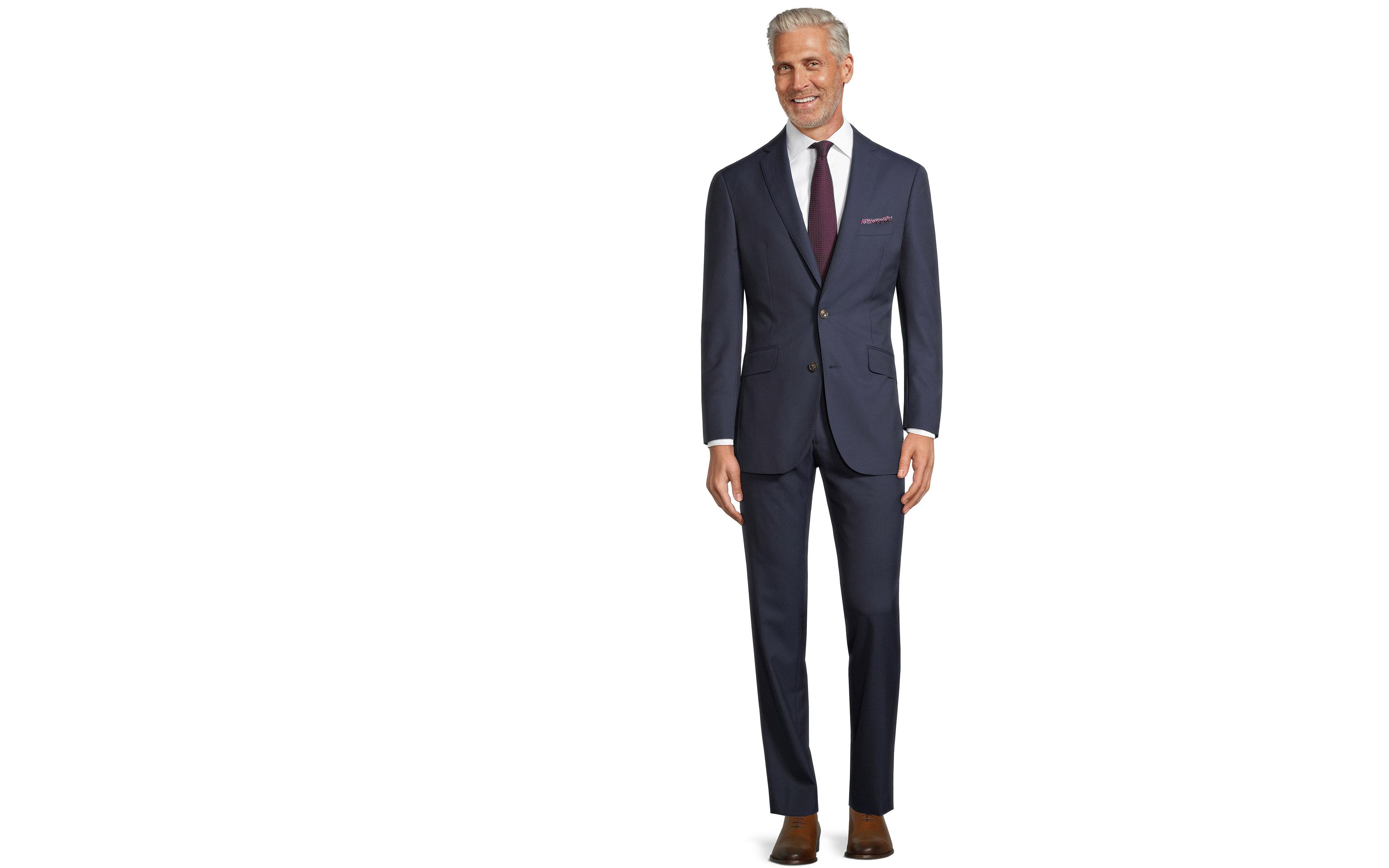 Navy Micro Houndstooth Suit