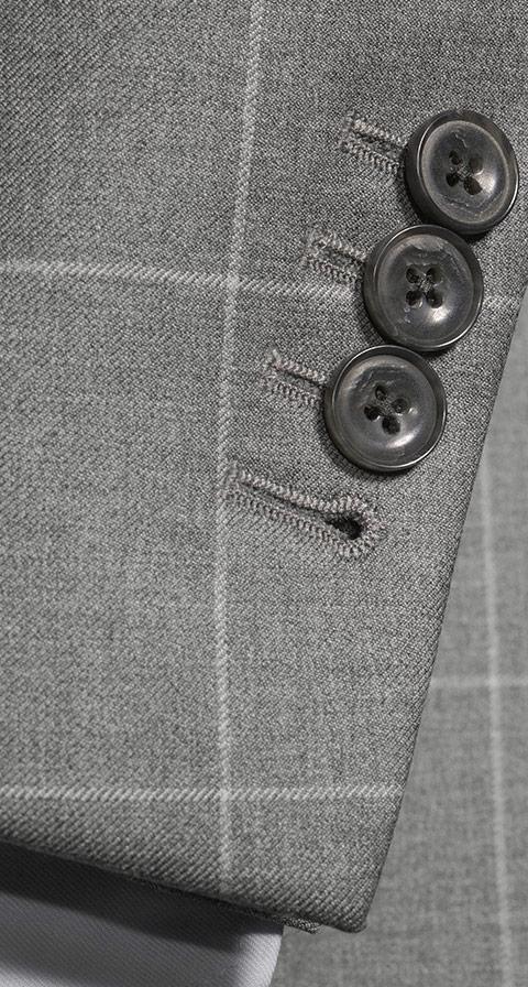 Grey Windowpane Suit