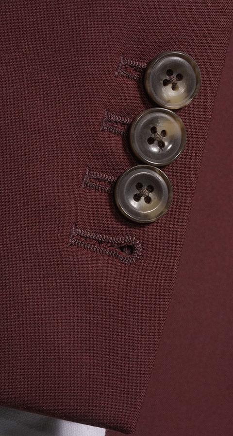 Wine Red Natural Bi-Stretch Suit