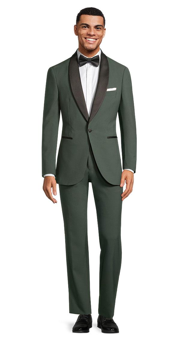 Green Natural Bi-Stretch Tuxedo