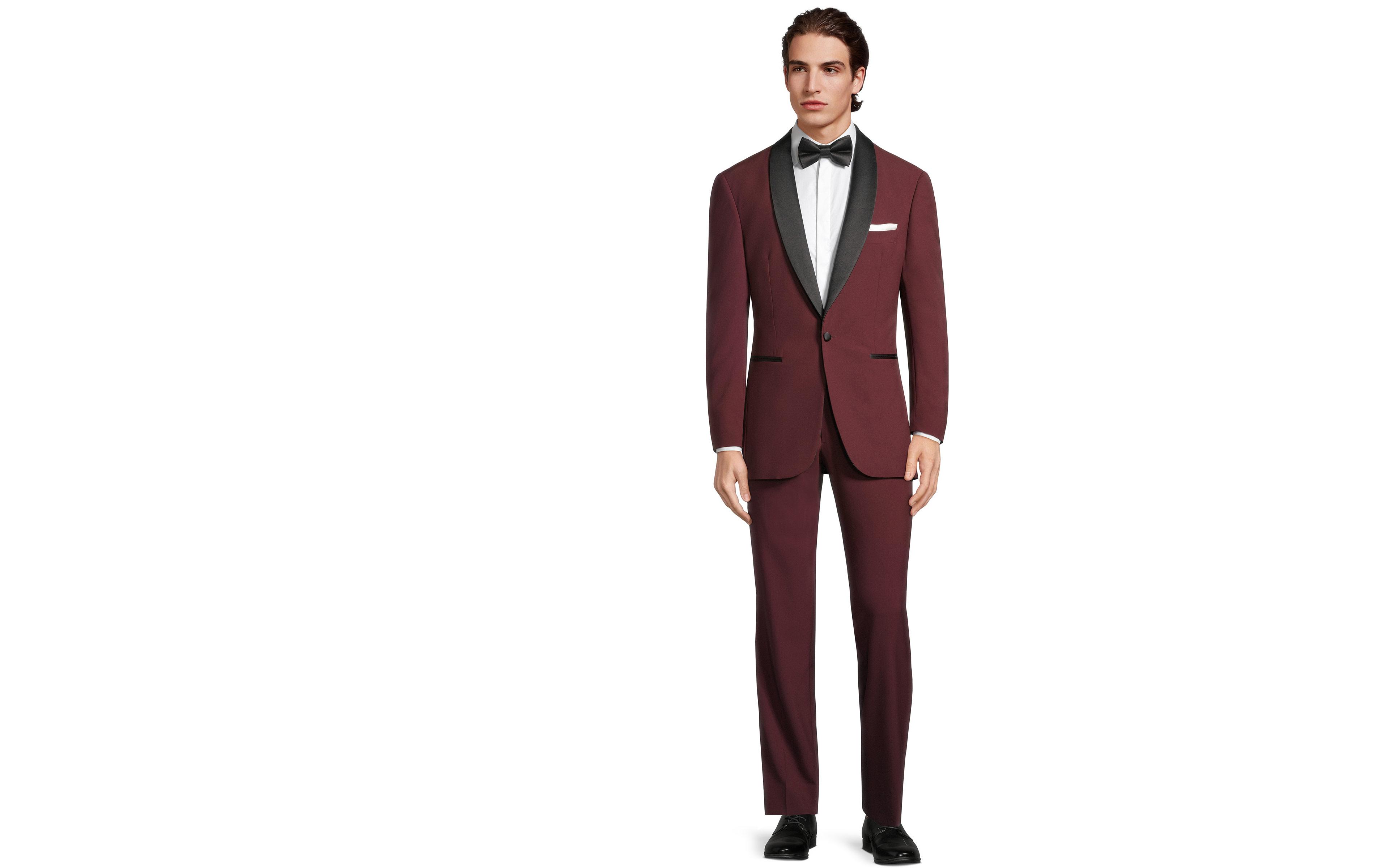 Wine Red Natural Bi-Stretch Tuxedo