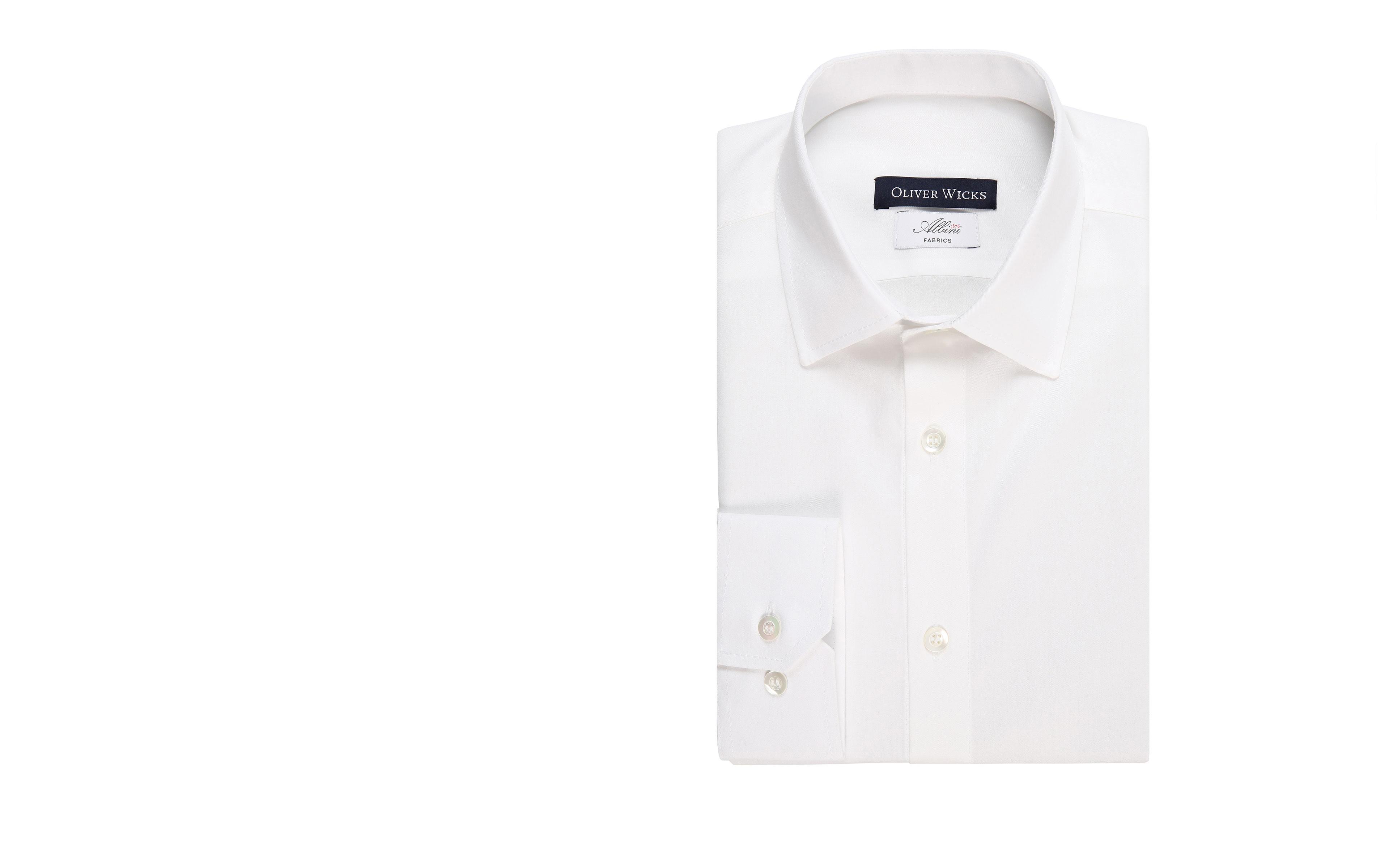 Pure White Cotton Twill Shirt