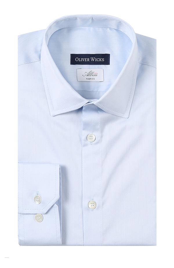 Pastel Blue Cotton Twill Shirt