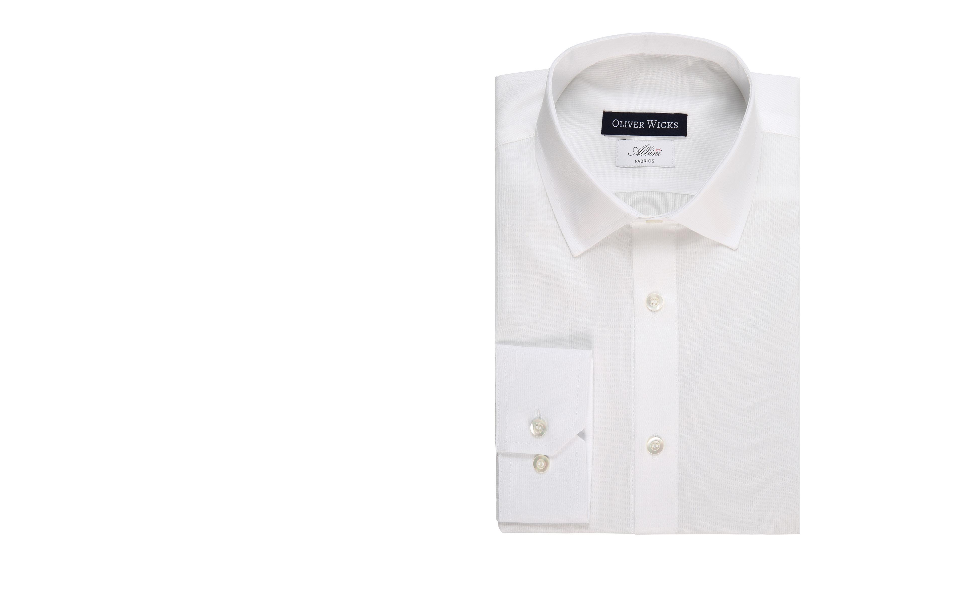 White Micro Check Shirt