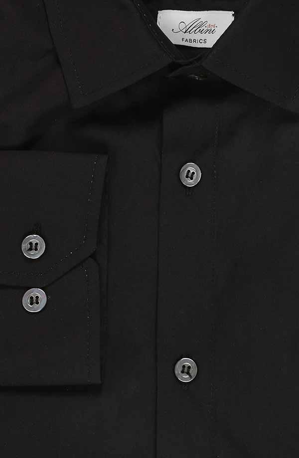 Deep Black Cotton Shirt