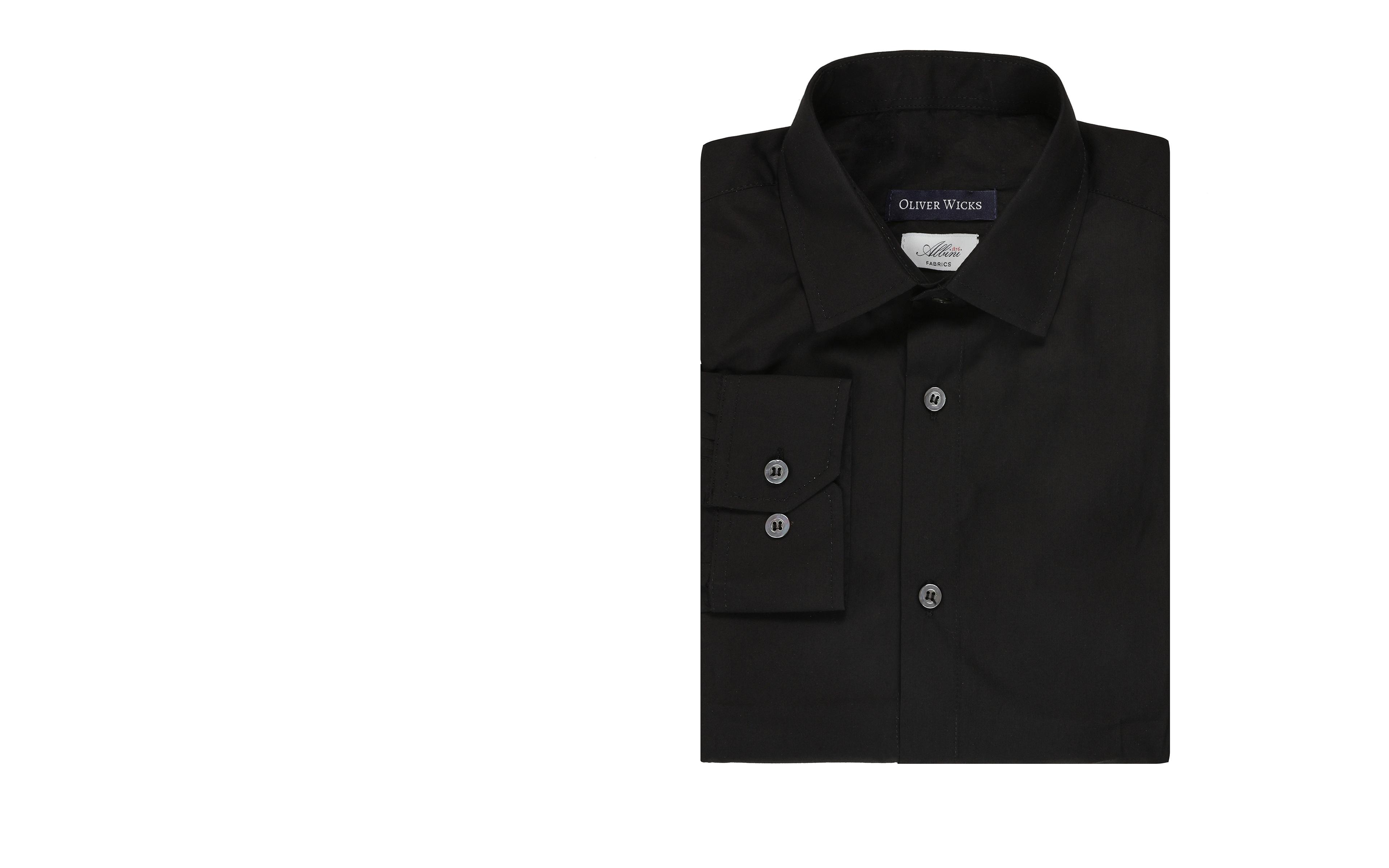 Deep Black Cotton Shirt