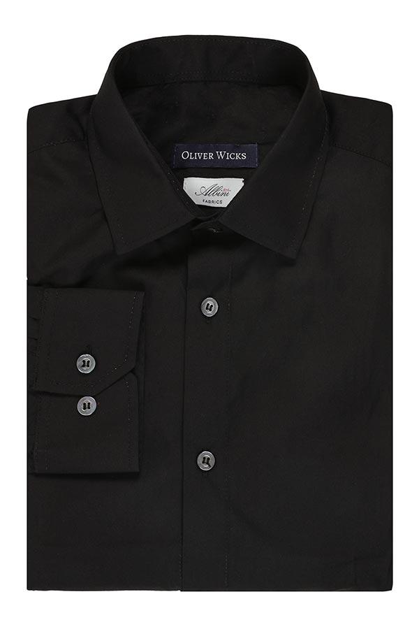 Deep Black Cotton Shirt