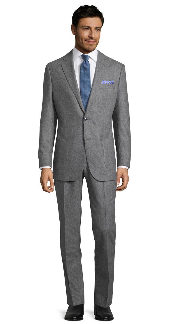 Grey Wool Flannel Suit