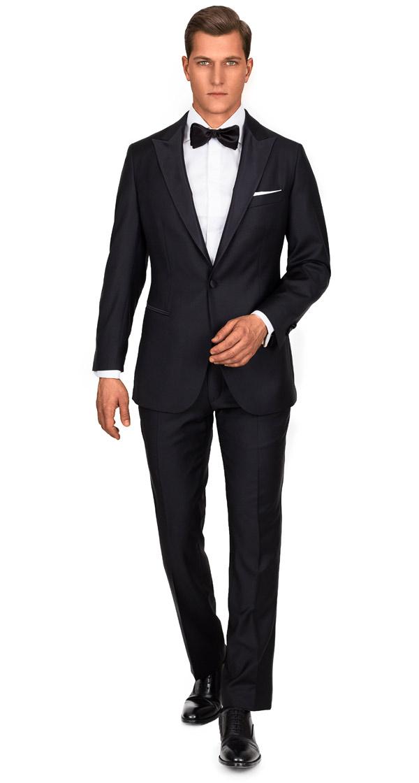 1663 Black Tuxedo with peak lapels