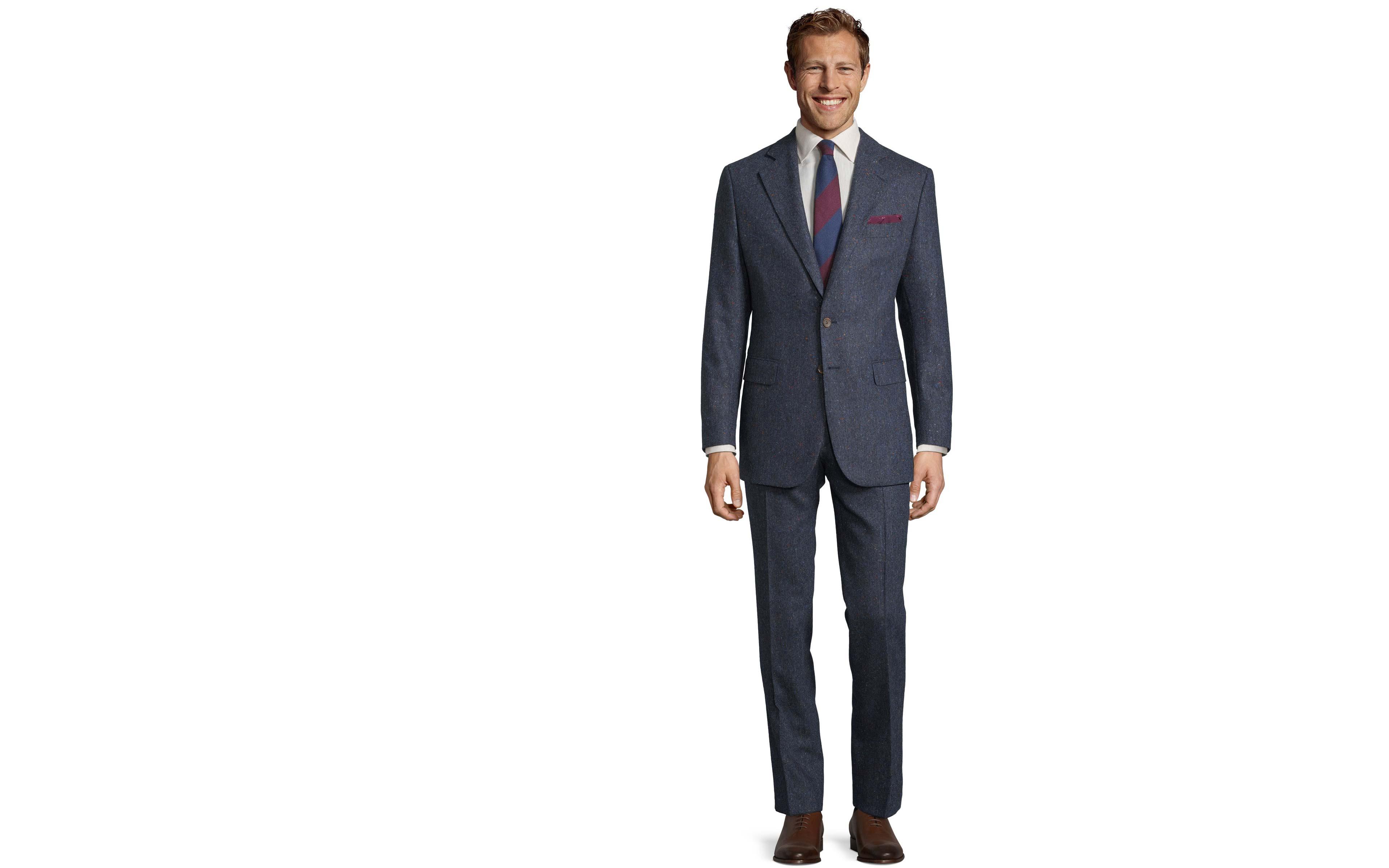 Blue Donegal Tweed Suit