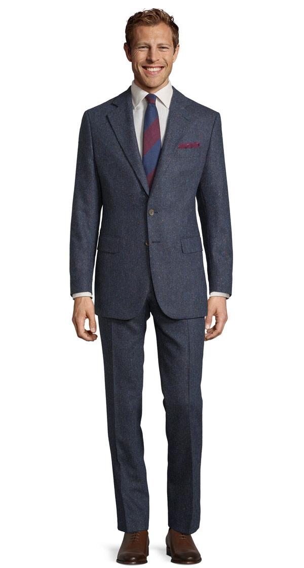 Blue Donegal Tweed Suit