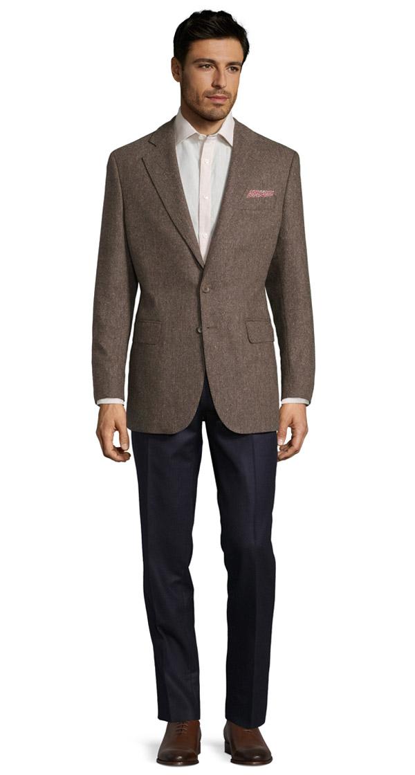 Natural Brown Tweed Blazer