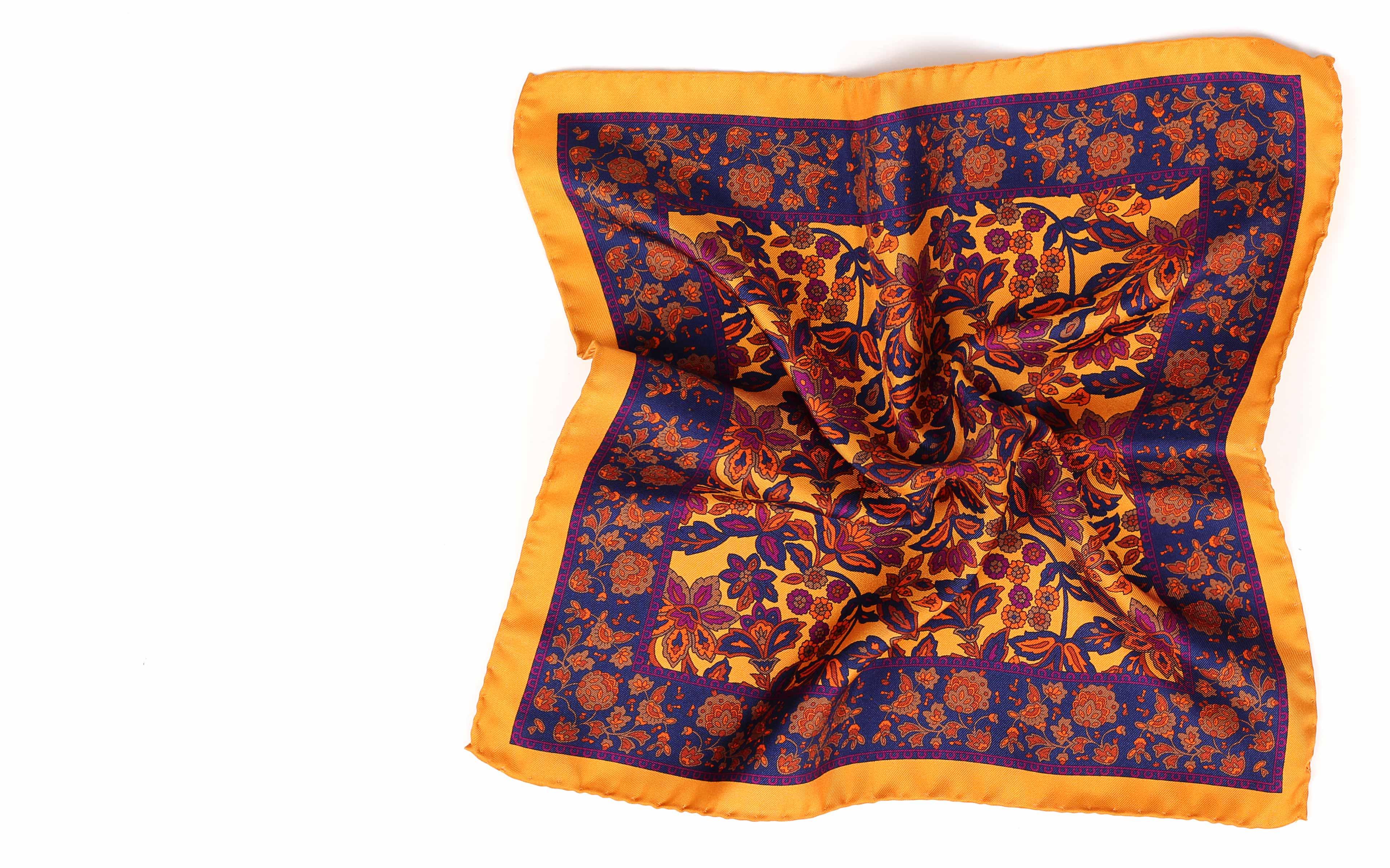 Bronze 100% Silk Pocket Square