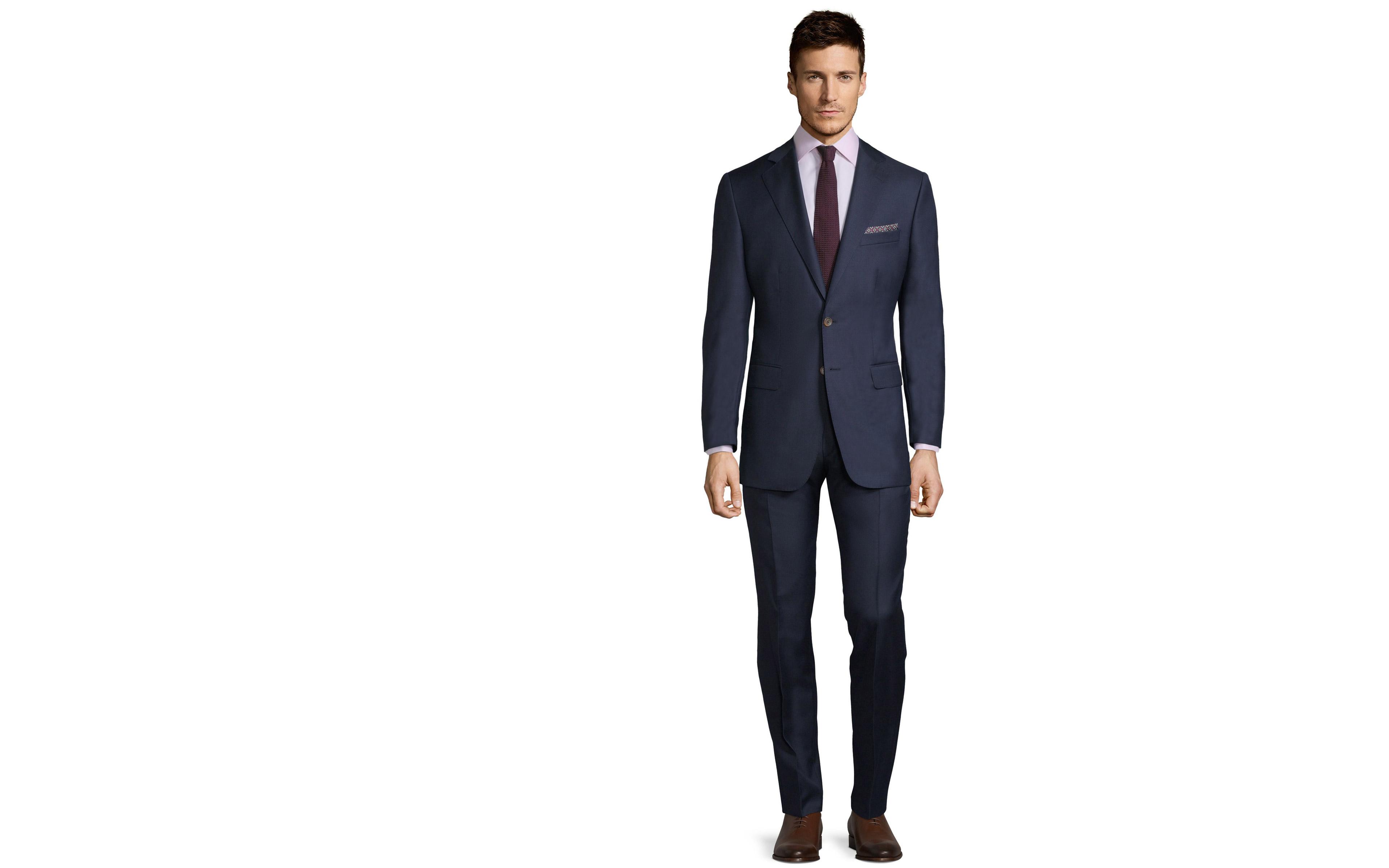 Navy Blue Pick & Pick Suit