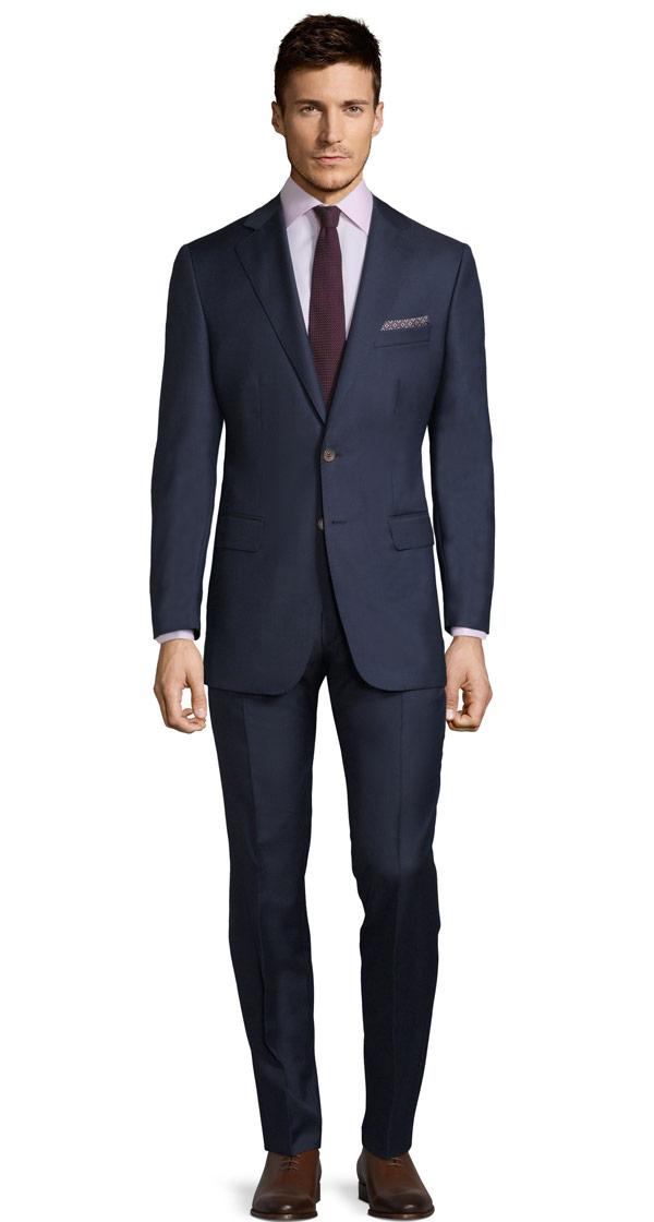 Navy Blue Pick & Pick Suit