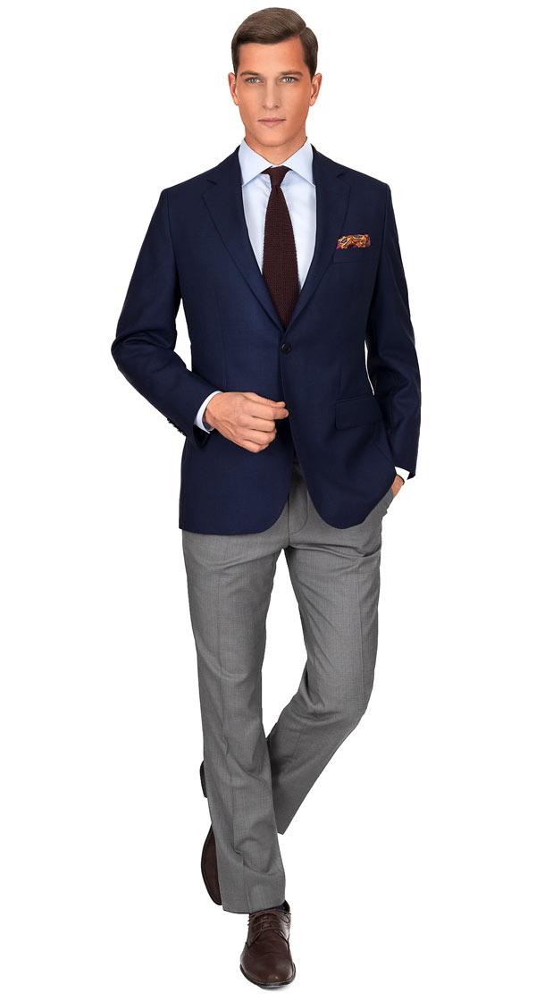 Blue Sharkskin Blazer