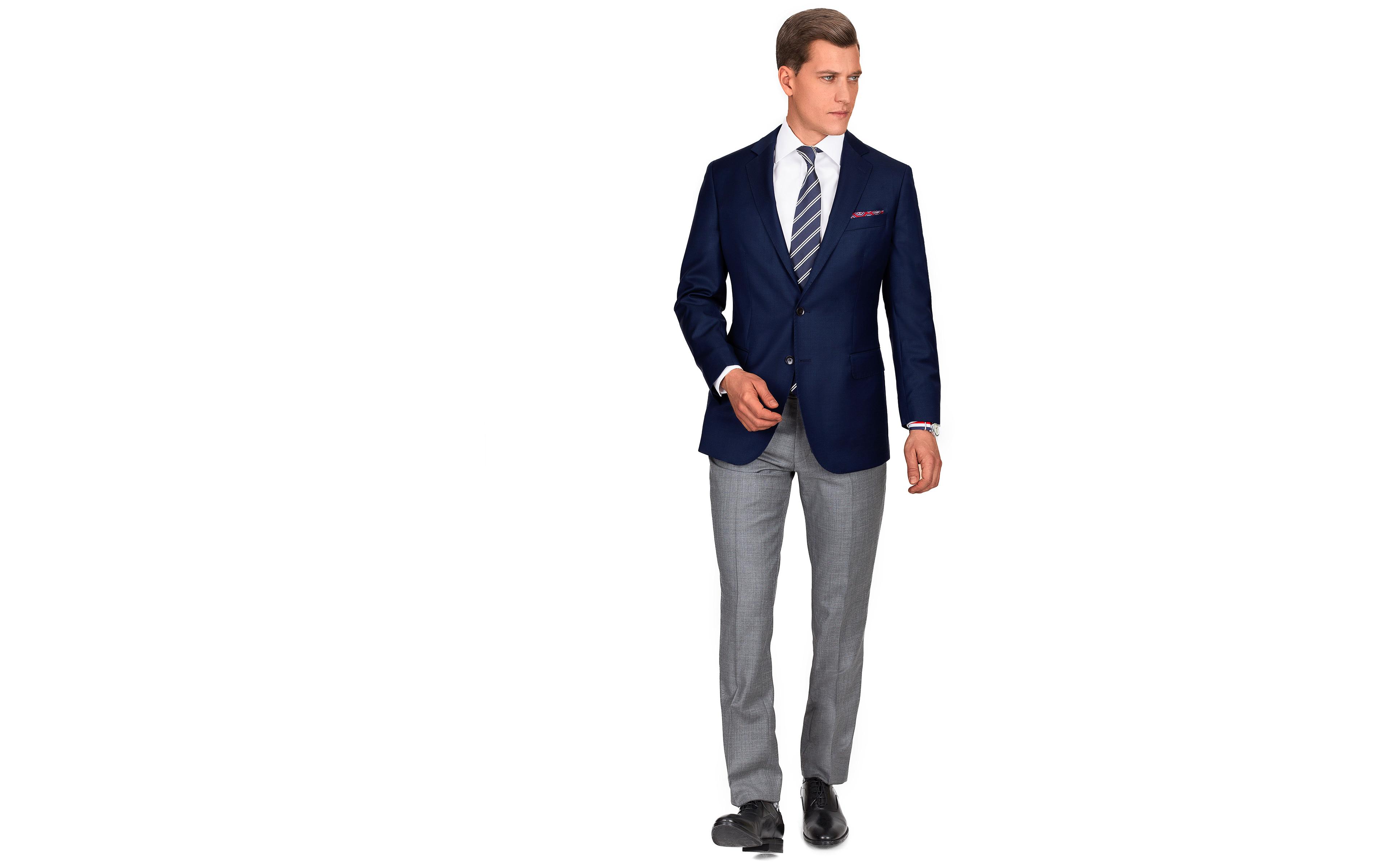 Navy Blue Pick & Pick Blazer