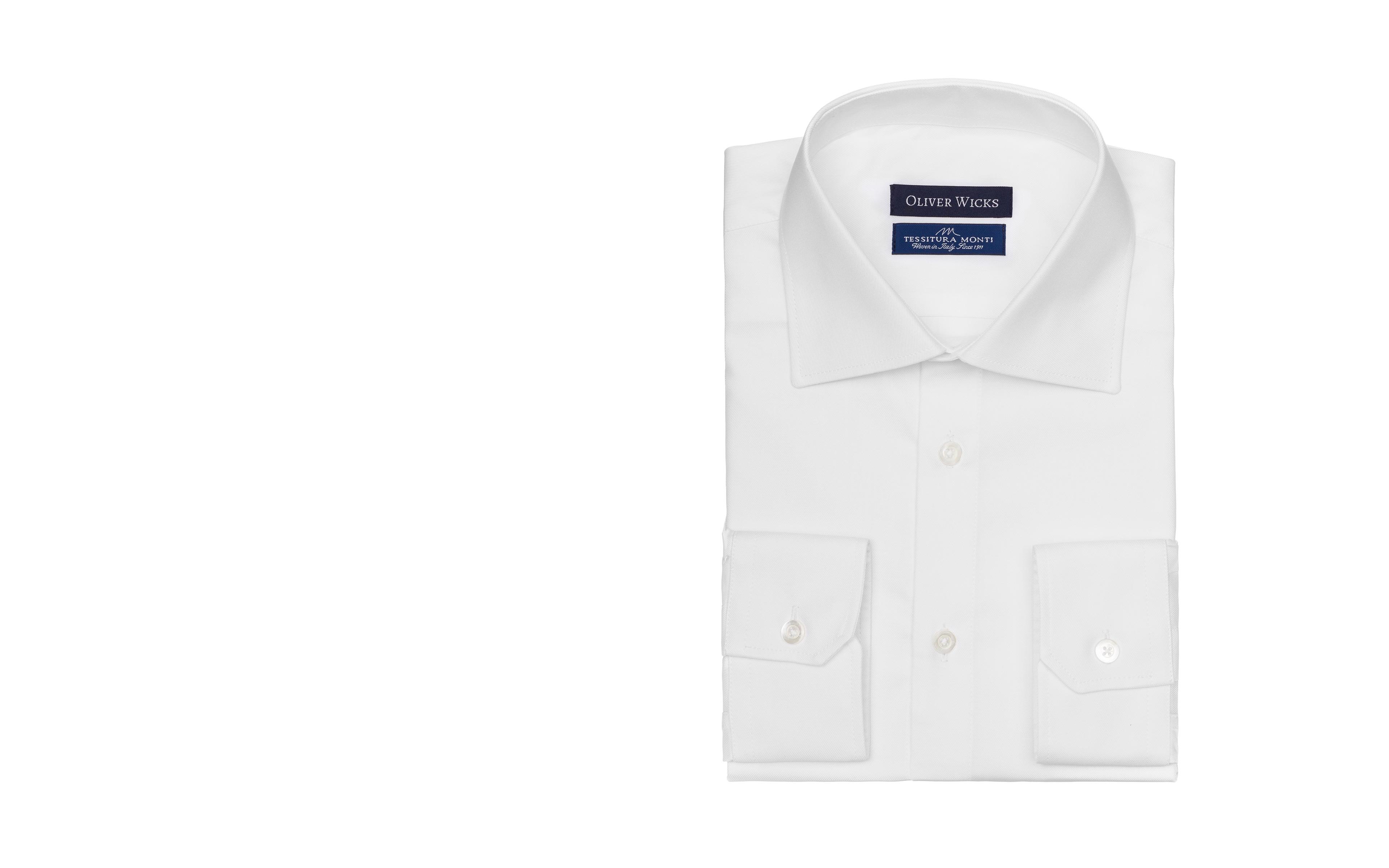 White Cotton Twill Shirt