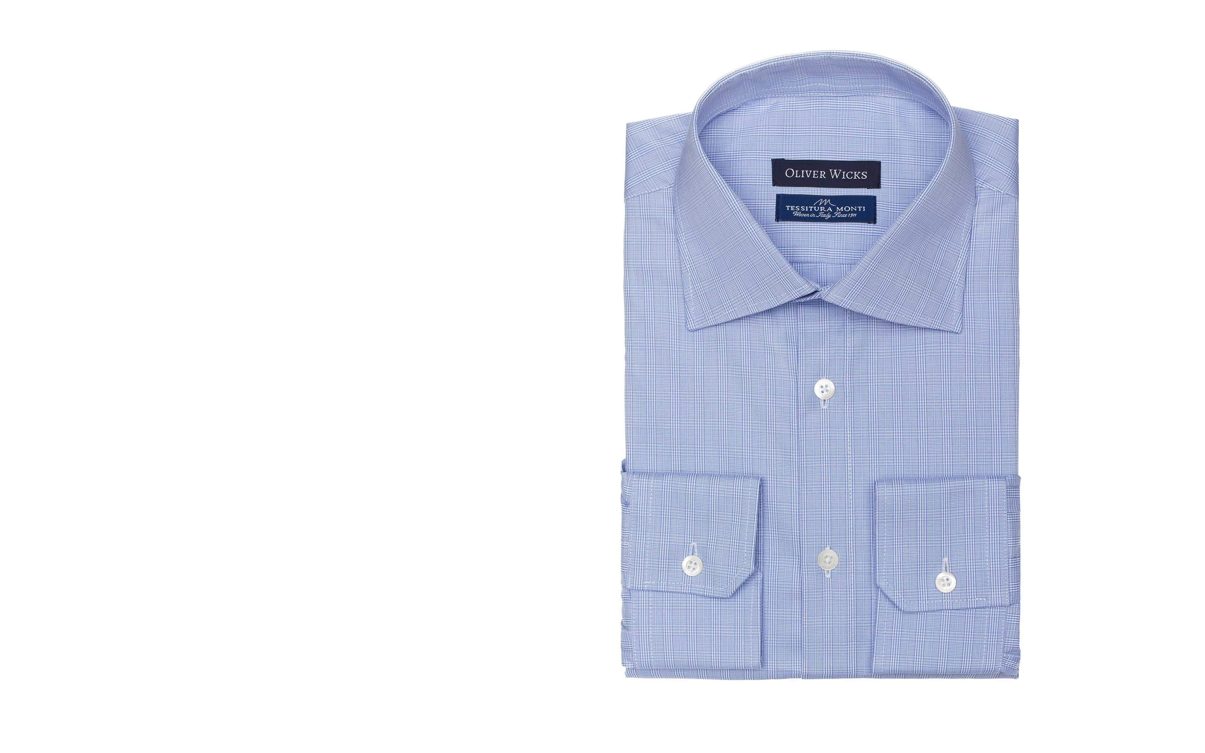 Checked Blue Cotton Shirt