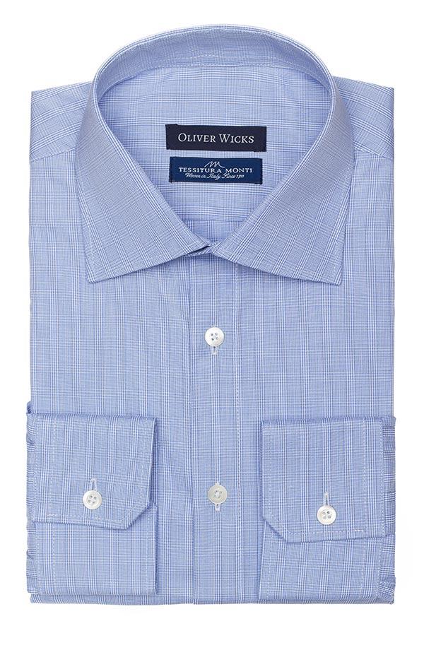 Checked Blue Cotton Shirt