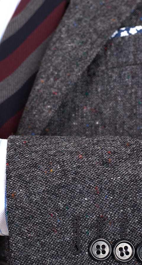 Dark Grey Donegal Tweed Suit