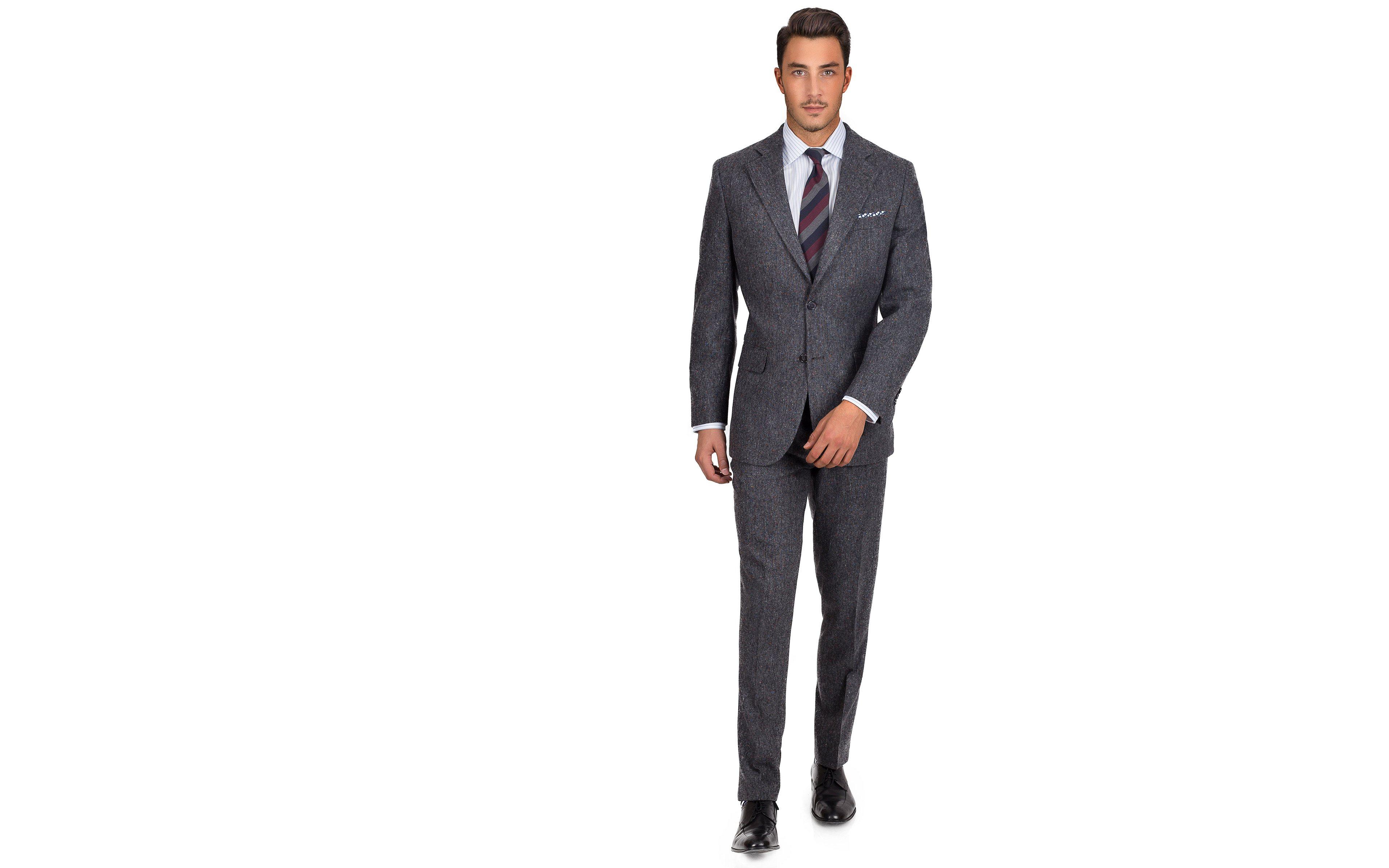 Dark Grey Donegal Tweed Suit