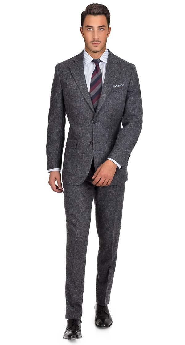 Dark Grey Donegal Tweed Suit