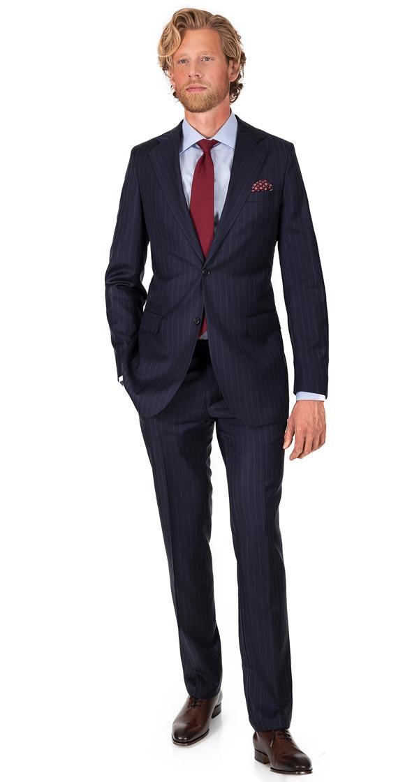 Navy Chalkstripe Suit