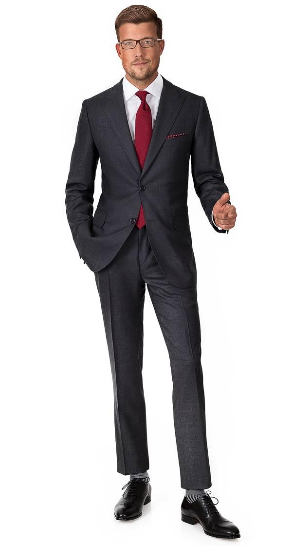 Vendetta Premium Charcoal Birdseye Suit