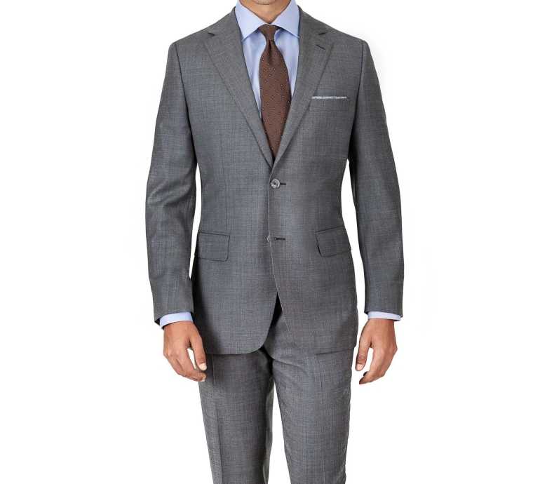 a grey pick & pick suit by Oliver Wicks