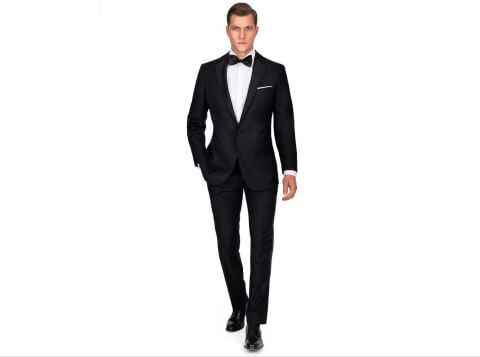 Black Tuxedo Suit With Bow Tie