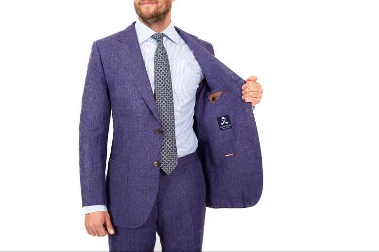 Blue Denim Suit With Opened Jacket