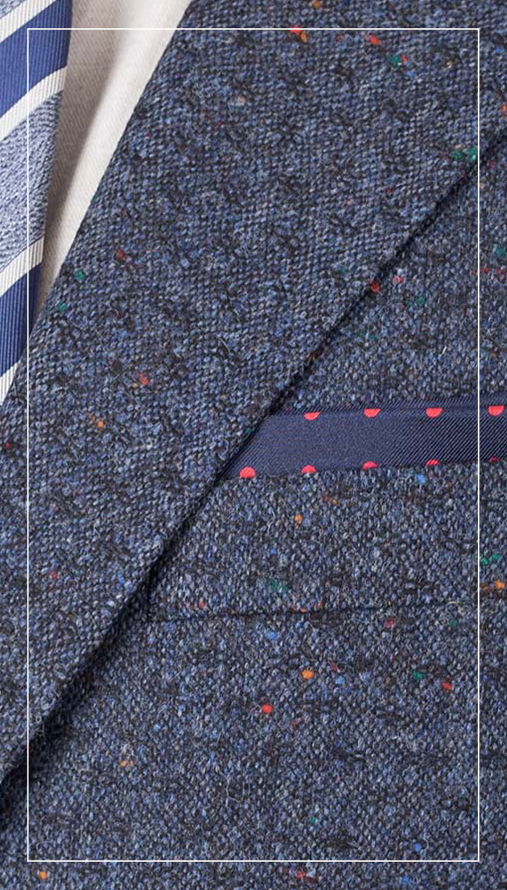 Blue Donegal Tweed Suit