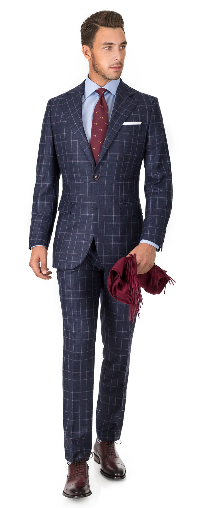 Blue Plaid Flannel Suit