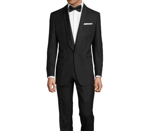 Classic Black Tuxedo with Black Bow Tie