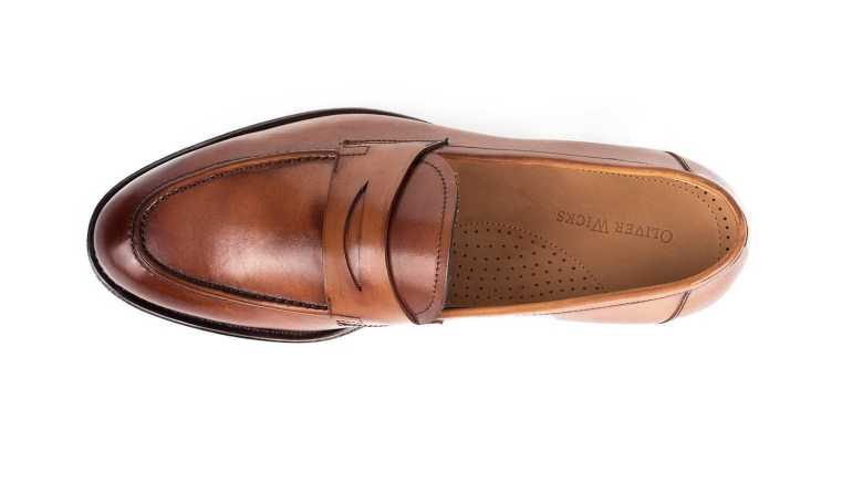 Cognac Penny Loafers by Oliver Wicks