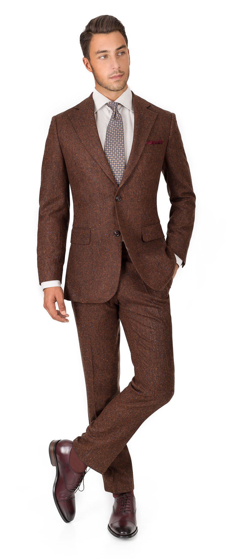 Copper Brown Donegal Tweed Suit