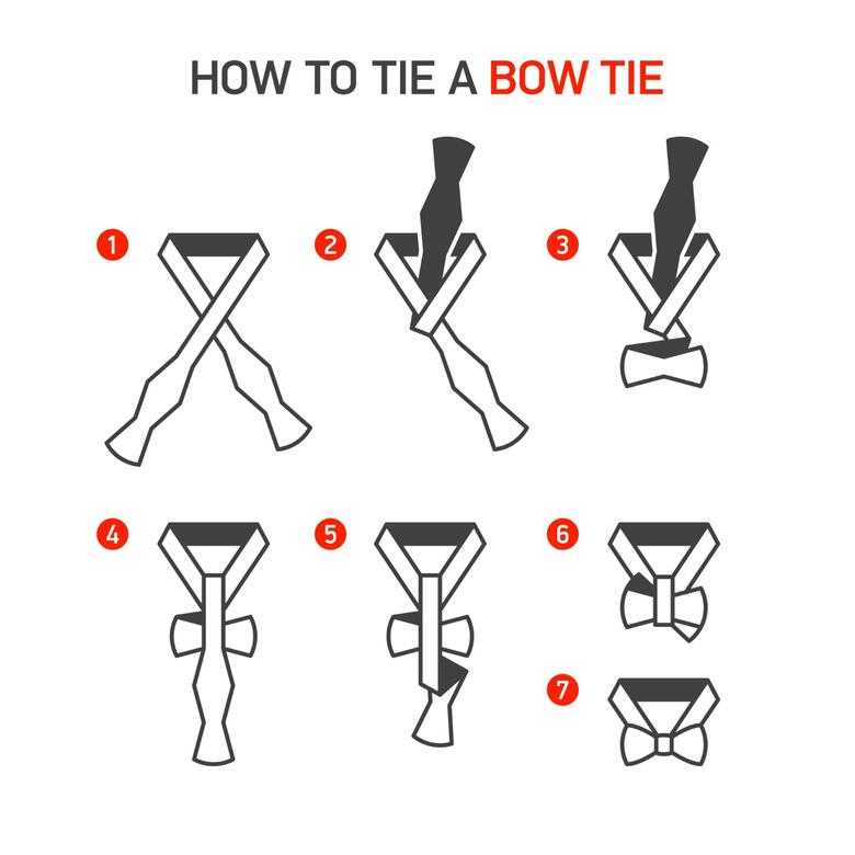 how to tie a bow tie instructions