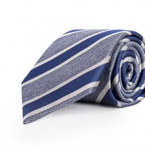 Navy & Blue Silk Tie - thumbnail image 1