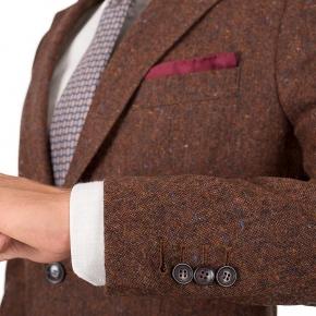 Copper Brown Donegal Tweed Suit - thumbnail image 2