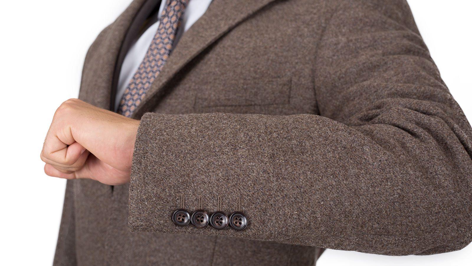 Coat in Brown Wool-Cashmere - slider image 